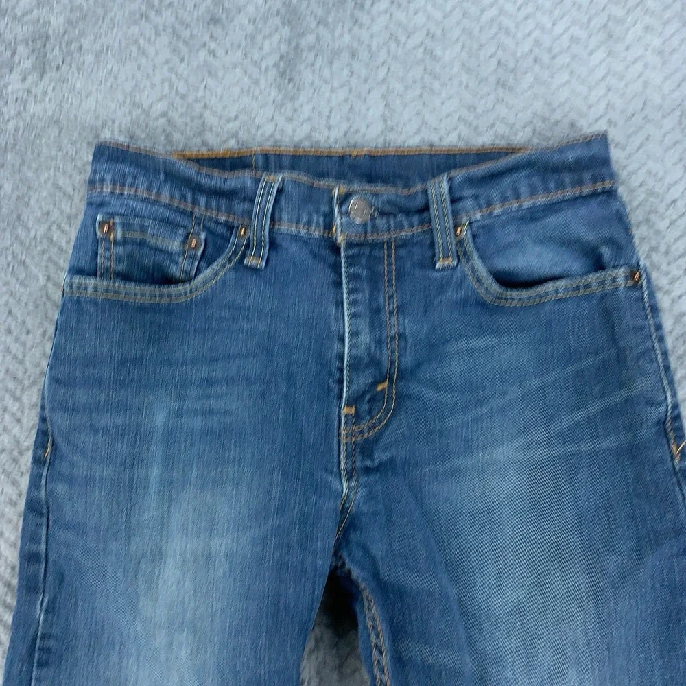 Levi's 502 Jeans Tapered Fit Mens 32x30 (Fits 28x28) Medium Blue Denim Stretch